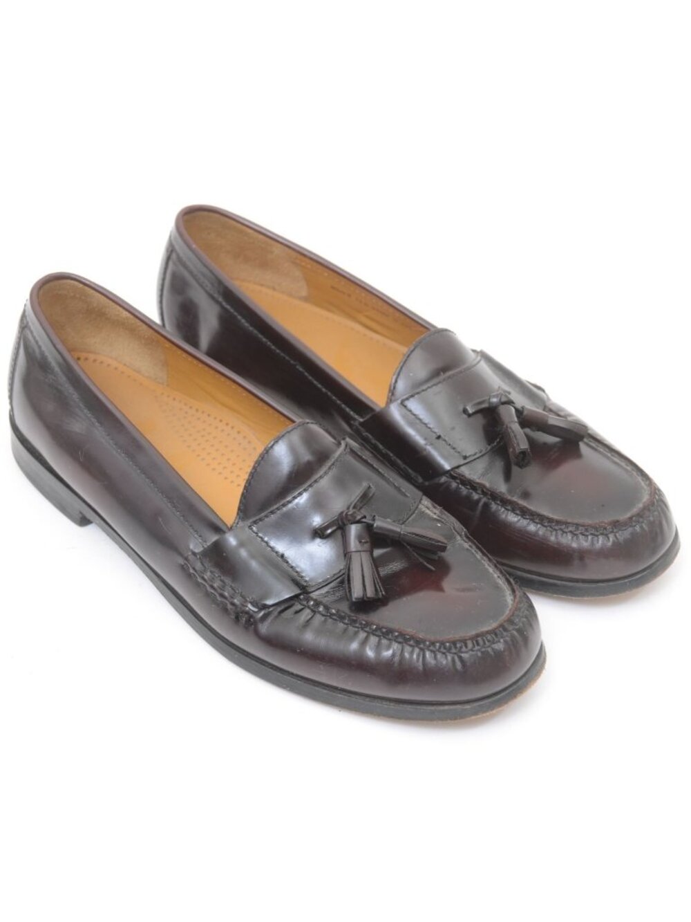 Cole Haan Men's 13D Pinch Tassel Hand-Antiqued Brushoff Leather‎ Loafers Preppy